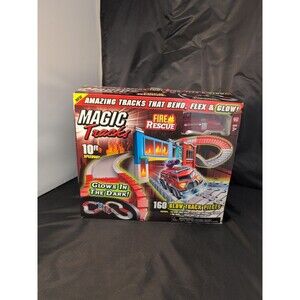 Magic Tracks  Fire Rescue  10ft  Glow in the Dark Race Track New Box Damage See